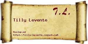 Tilly Levente névjegykártya